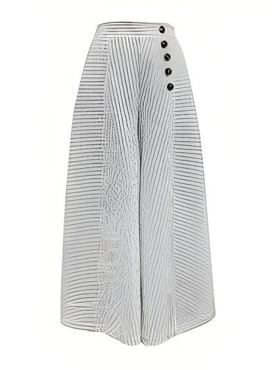 Angelica | Lässige gestreifte Hose mit weitem Bein für Damen