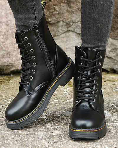 Hohe Schnürstiefel Für Damen | Reissverschluss