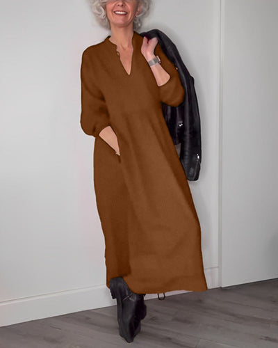 Pulloverkleid mit langer linie