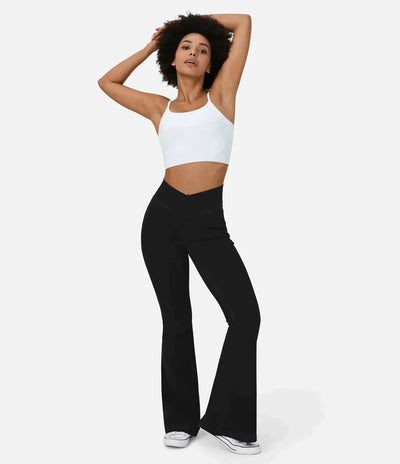 Geschwungene jeans mit hoher taille