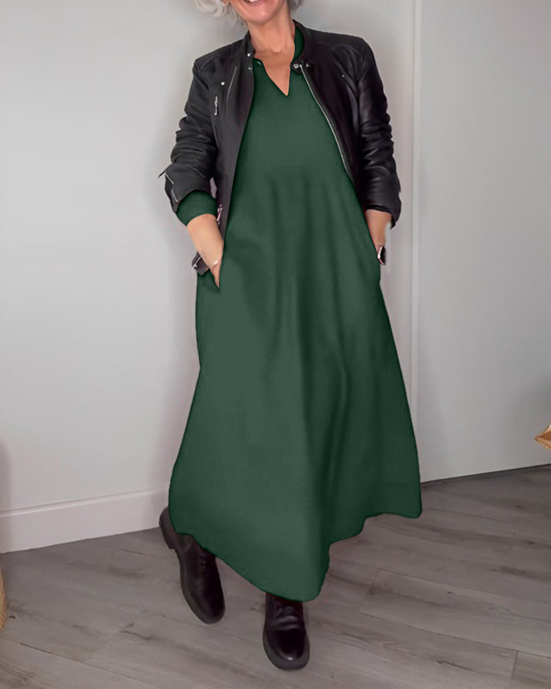 Pulloverkleid mit langer linie