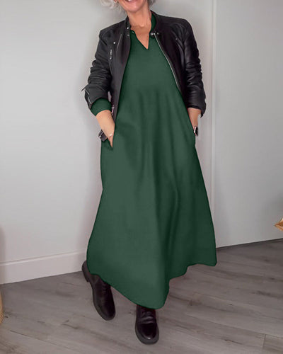 Pulloverkleid mit langer linie