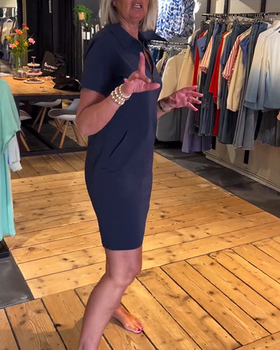 MIRAVO | Kurzes Reißverschlusskleid mit Reverskragen