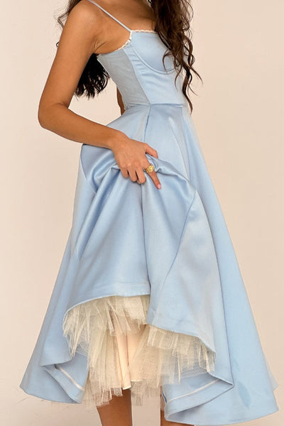 Lorraine® | Trägerloses, ärmelloses Tutu-Maxikleid mit V-Ausschnitt