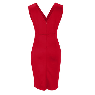 Aloisa | Tailliertes Kleid mit V-Ausschnitt und Schlitz