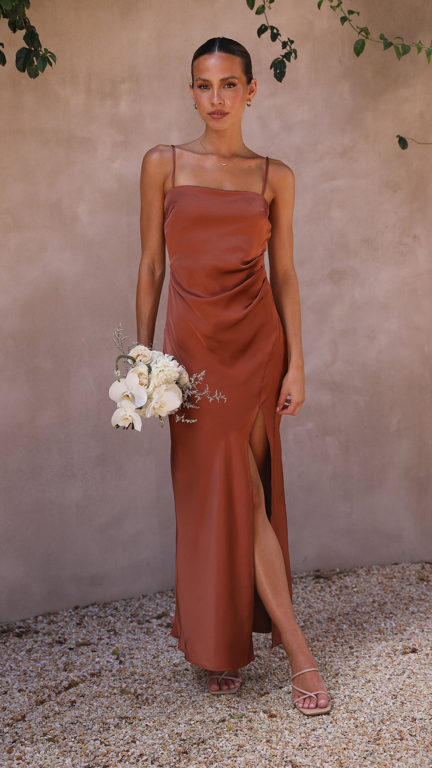Mayfair™ | Ilana - Kupfer Maxi-Kleid