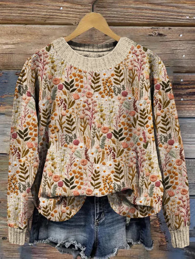Alesha | Bequemer geblümter Pullover