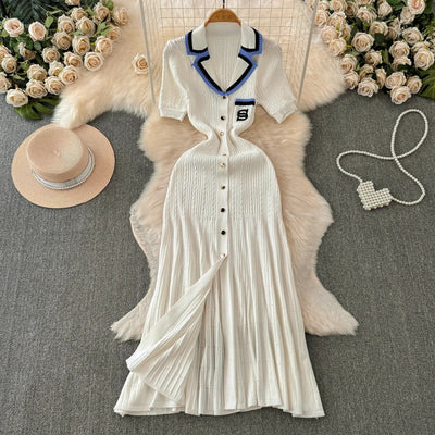 Langes strickkleid für frauen