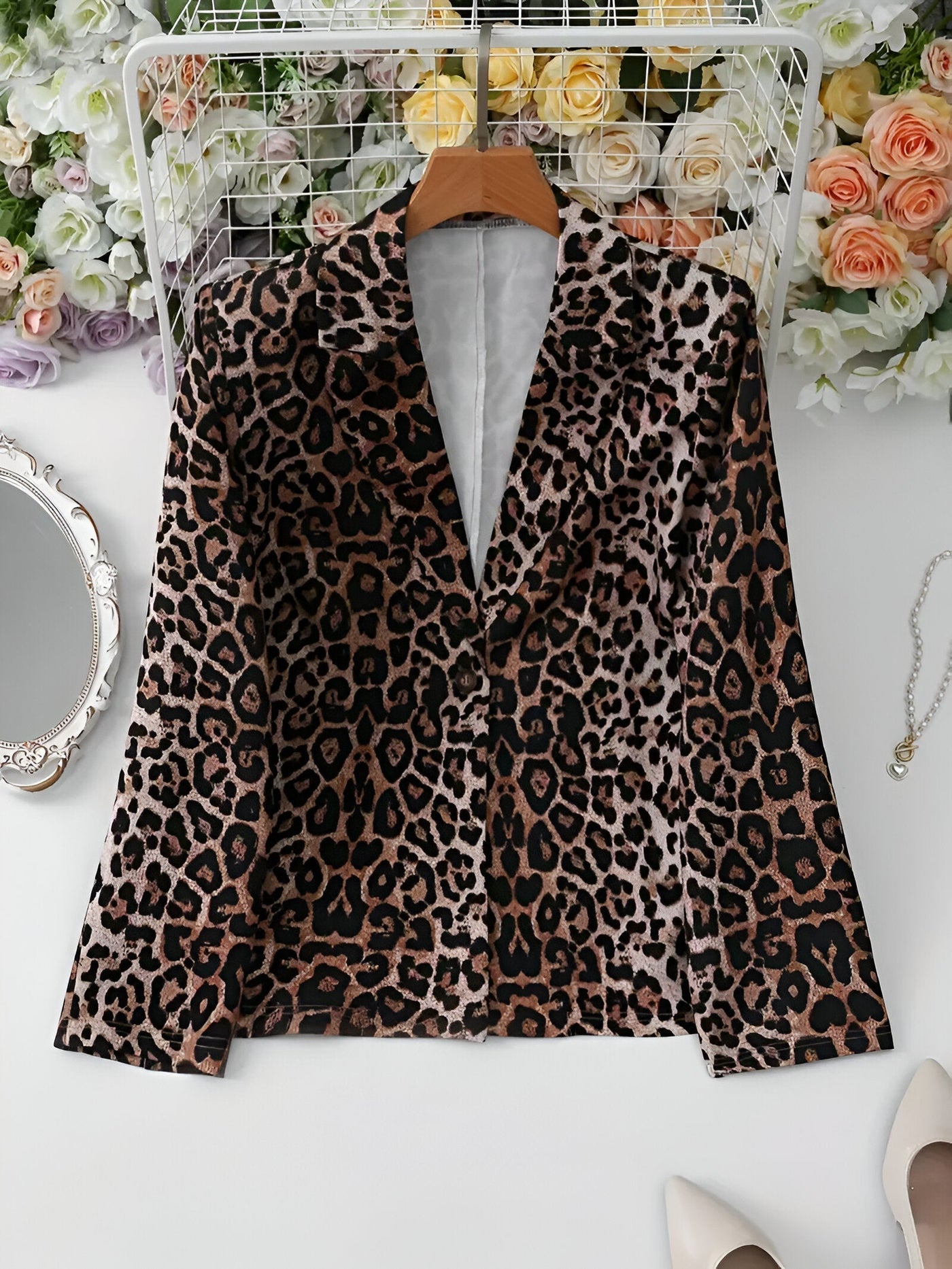 Angelique | Mutiger Leopard-Print Blazer für die moderne Frau