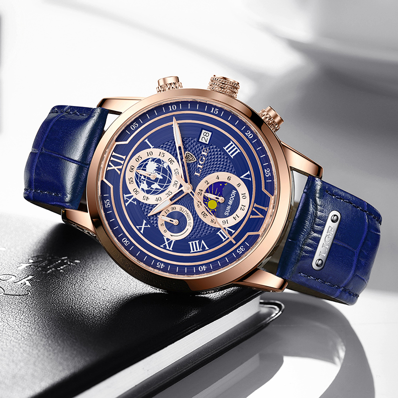 Chronograph mit Premium-Lederarmband