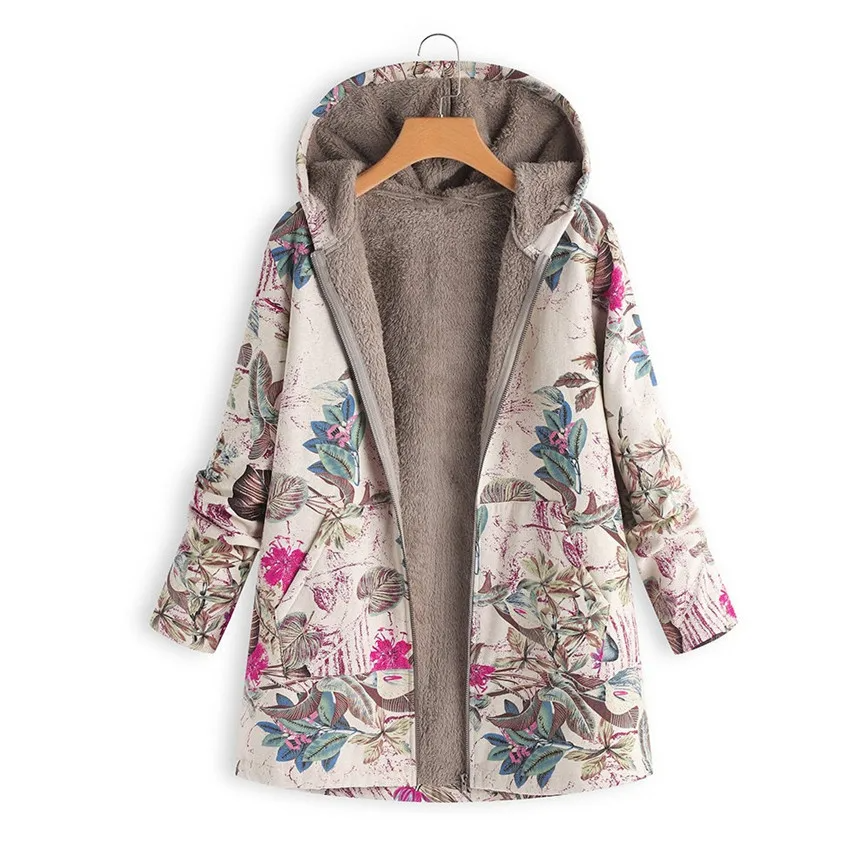 Wintermantel mit blumen