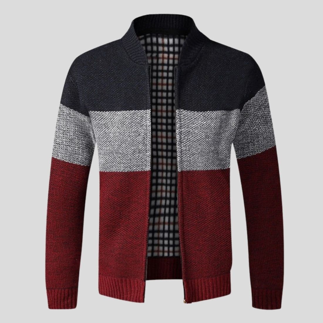 Gestreifte Strickjacke für Herren