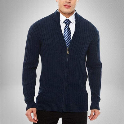 Gerippte Strickjacke für Herren