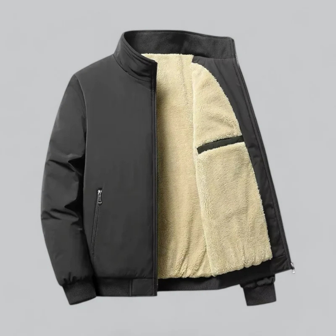 Herren Gemütliche Stylische Bomber Warme Jacke | Versteckte Tasche