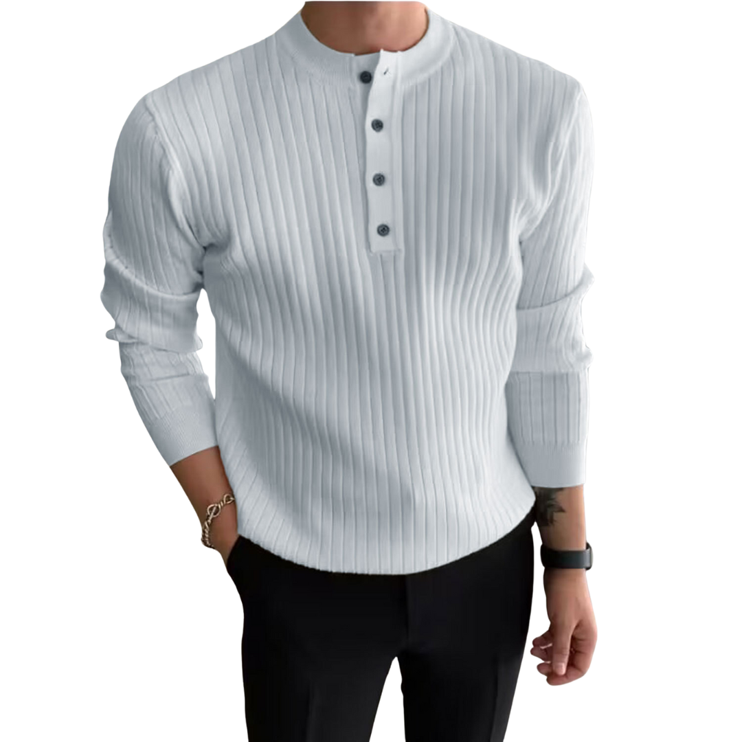 Knöpfiger Pullover für Herren