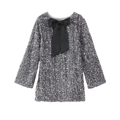 Langarm-Paillettenkleid für Damen