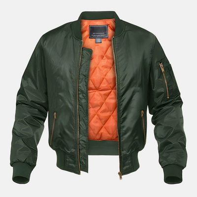 Gestepptes Bomberjacke Reißverschluss für Herren