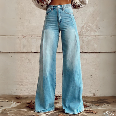 Hoch geschnittene Weitbein-Hosen für Damen