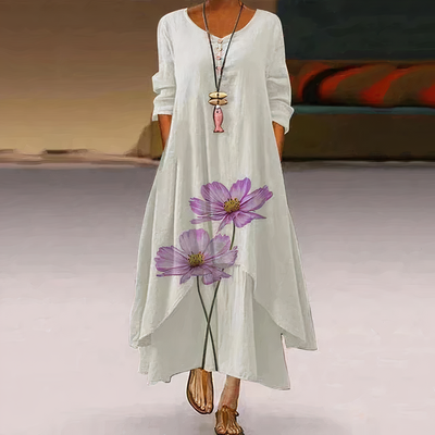 Elegantes baumwollkleid für frauen
