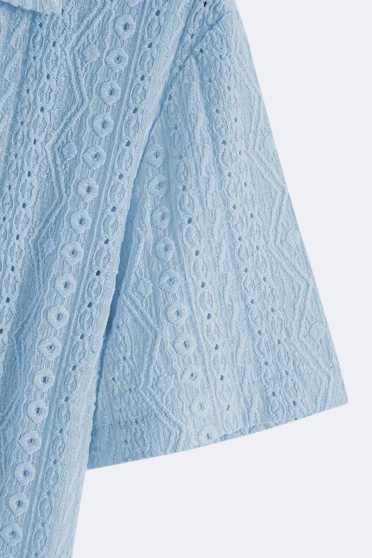 Luftiges Häkelhemd mit Kurzarm