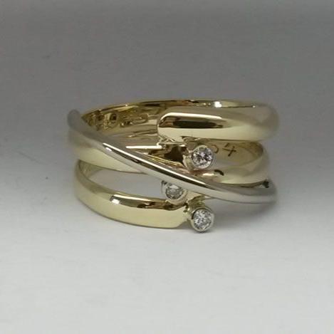 Unregelmäßiger mehrschichtiger Vintage-Ring