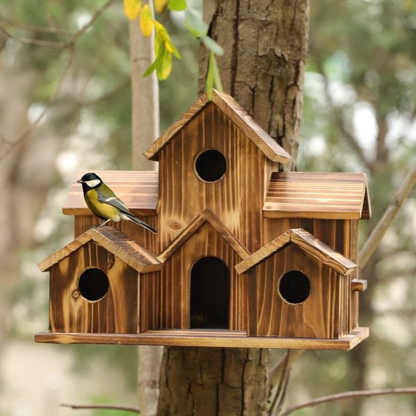 WillowNest funktionelles Vogelhaus aus Holz