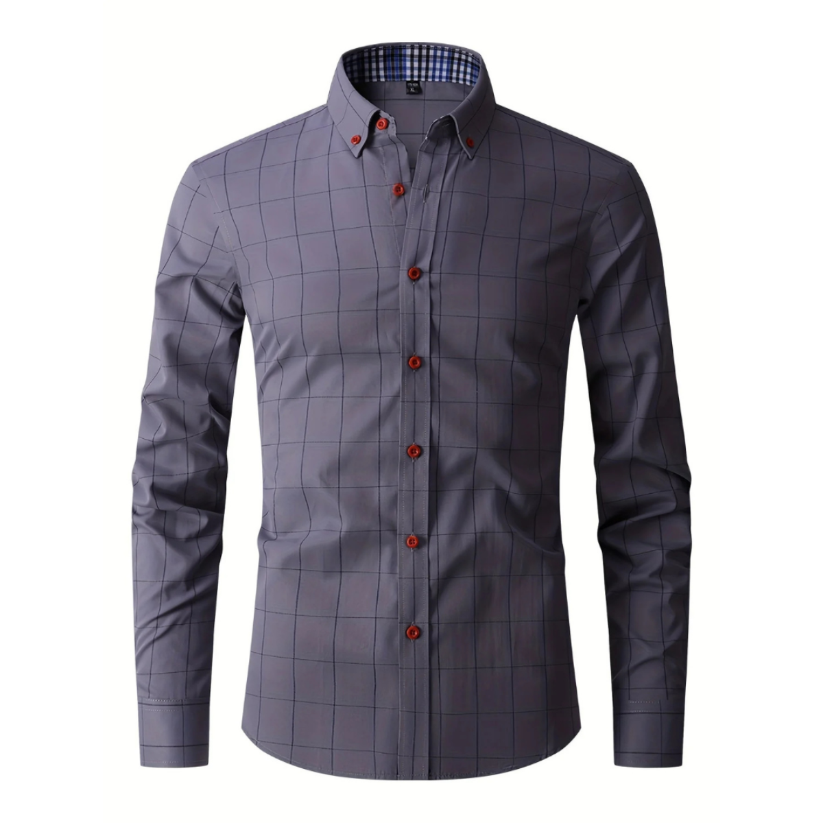 Kariertes Langarmhemd für Herren