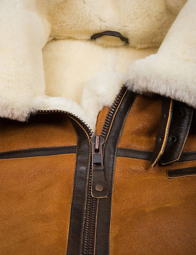Leder wintermantel