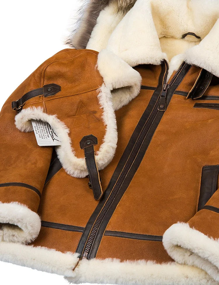 Leder wintermantel