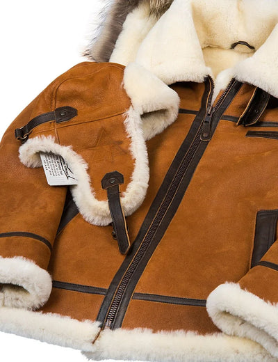 Leder wintermantel