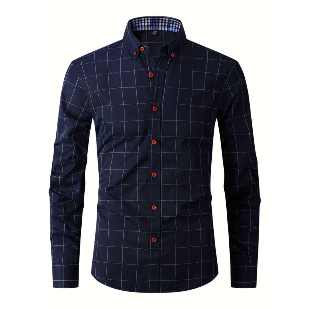 Kariertes Langarmhemd für Herren