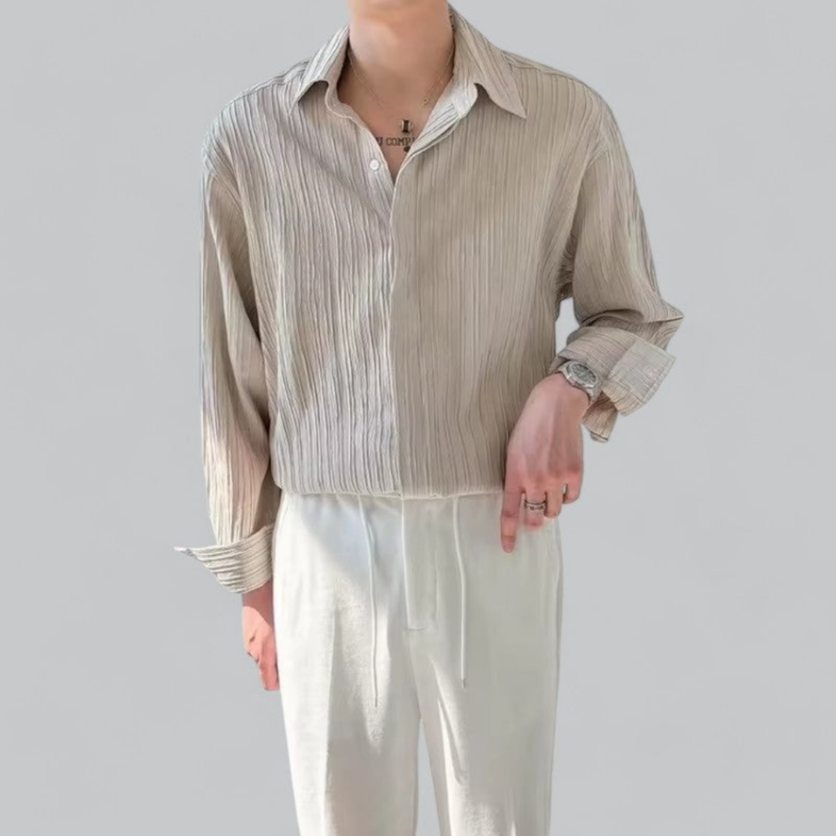 Elegantes Strukturiertes Hemd für Herren