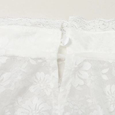 Damen Weiß Dirndl Bluse Oktoberfest | Hochgeschlossen