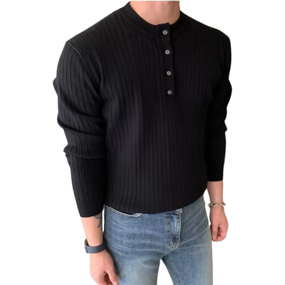 Knöpfiger Pullover für Herren