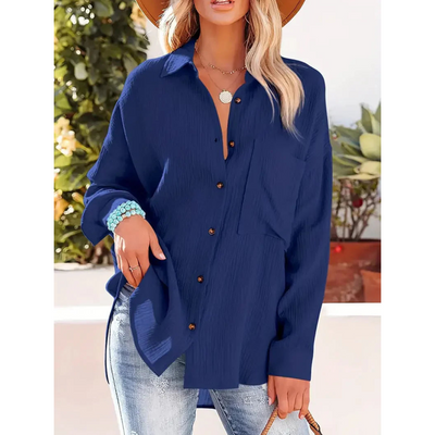 Langärmliges Freizeithemd Für Damen | Button Down