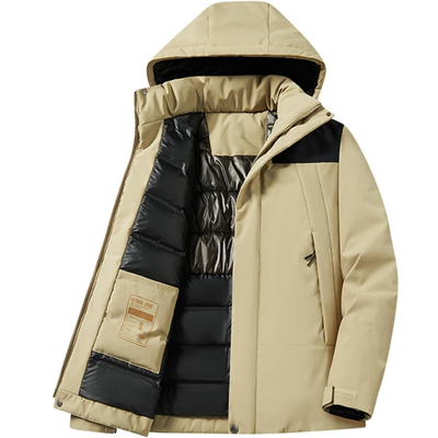 Skijacke mit Kapuze und Taschen | Winterjacke