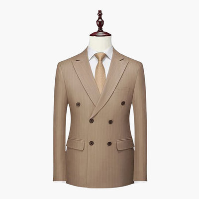 Herrenanzug zweiteilig mit Nadelstreifen und Reverskragen