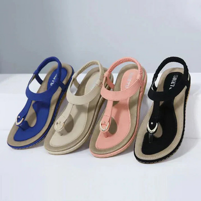 Flache Freizeitsandalen für Damen | Leicht