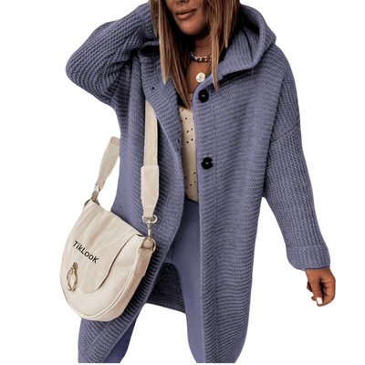 Strick-Cardigan mit Kapuze für Damen