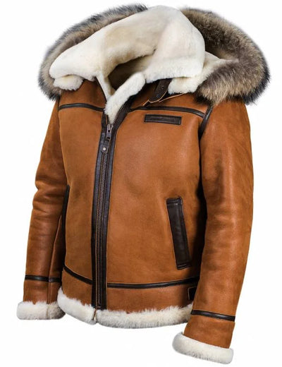 Leder wintermantel