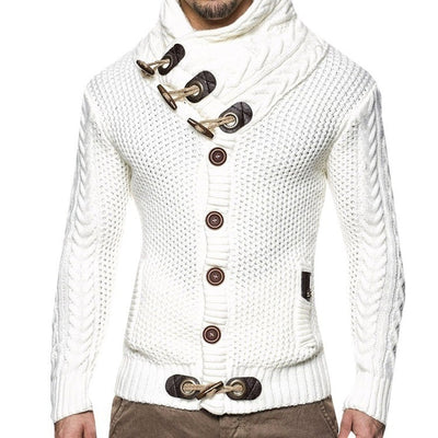 Herren Strapazierfähiger Strickpullover mit asymmetrischem Kragen Aliams