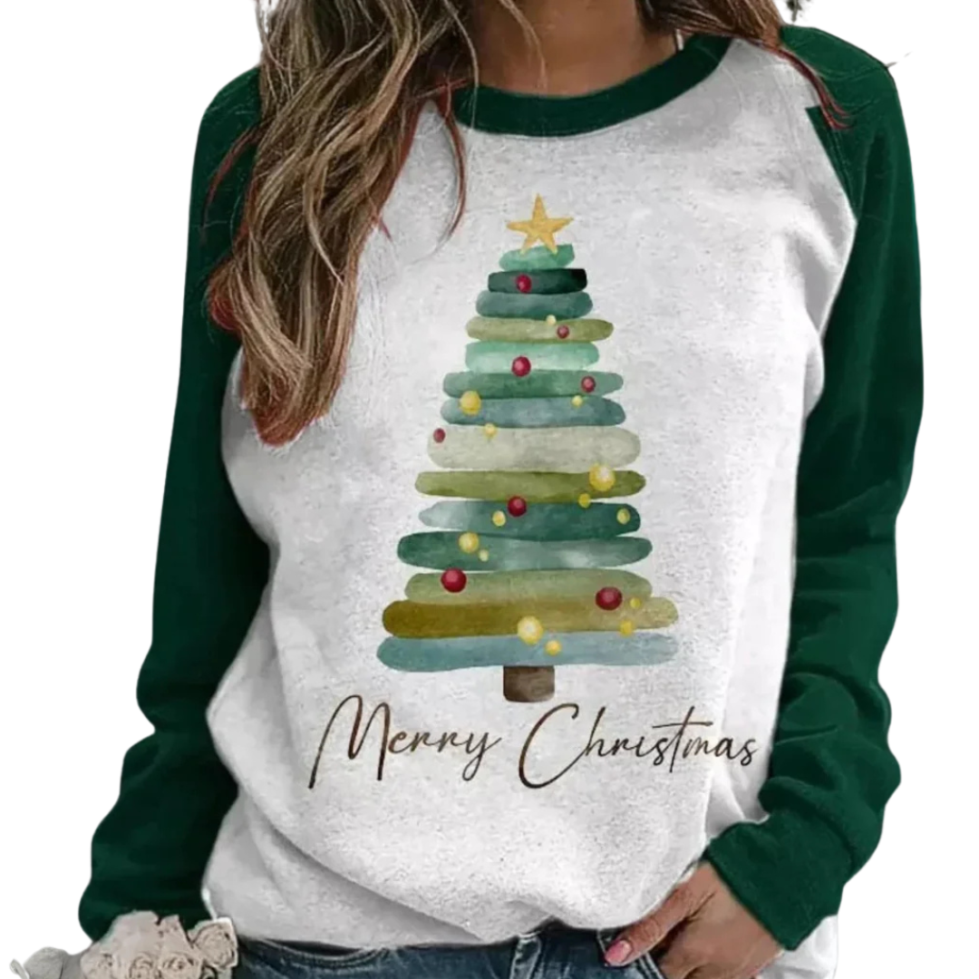 Festliches Print-Sweatshirt für Damen