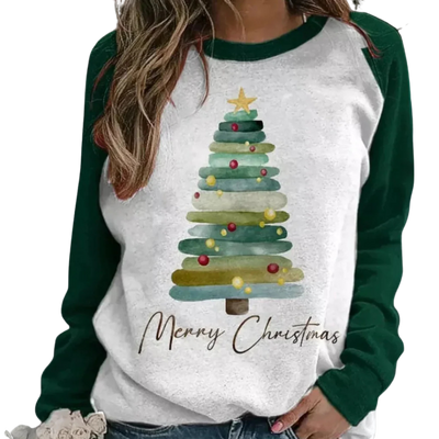 Festliches Print-Sweatshirt für Damen
