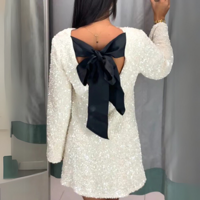 Langarm-Paillettenkleid für Damen