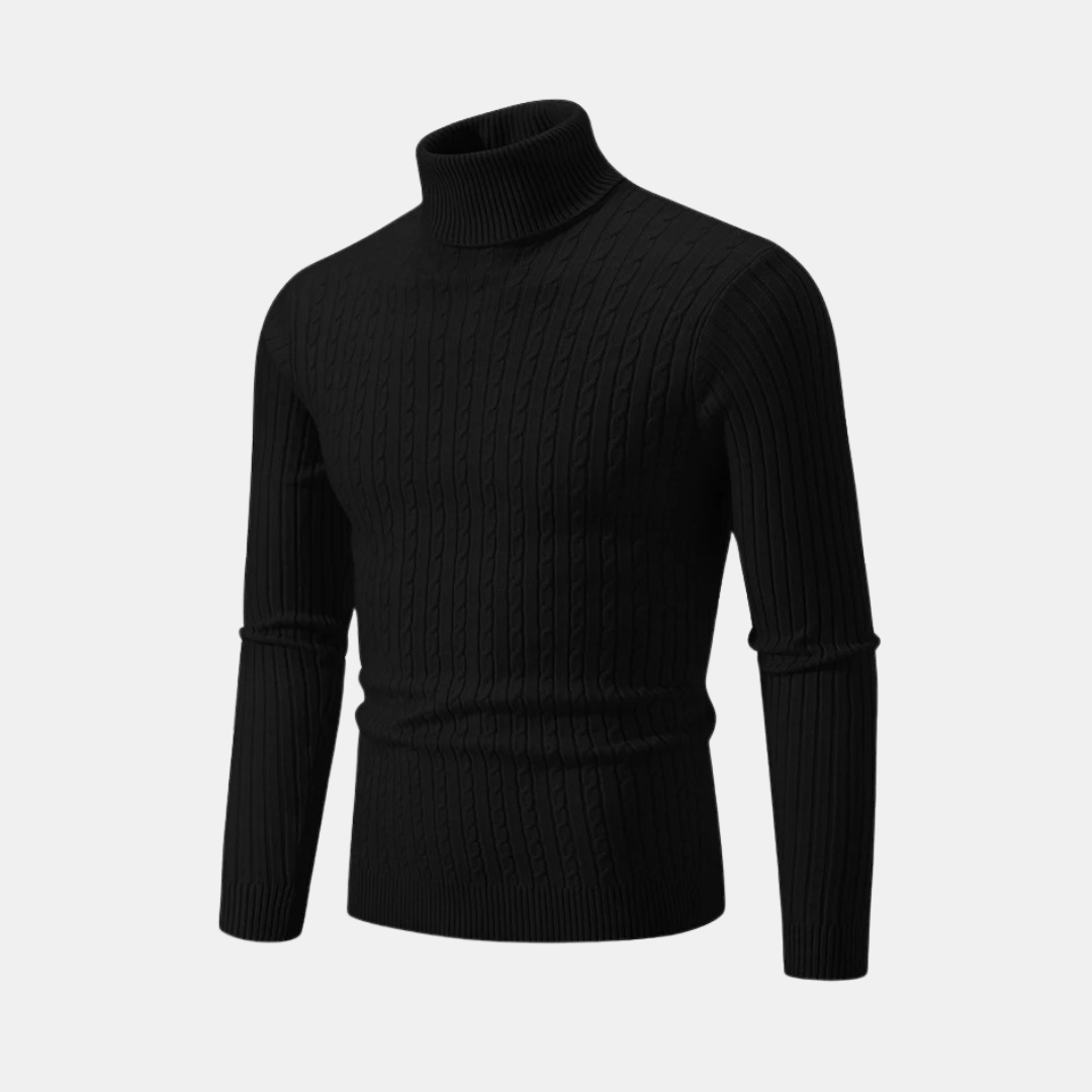 Antonio™ | Strickpullover mit Rollkragen und Zopfmuster