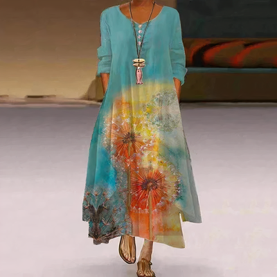 Elegantes baumwollkleid für frauen