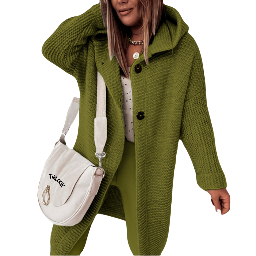 Strick-Cardigan mit Kapuze für Damen