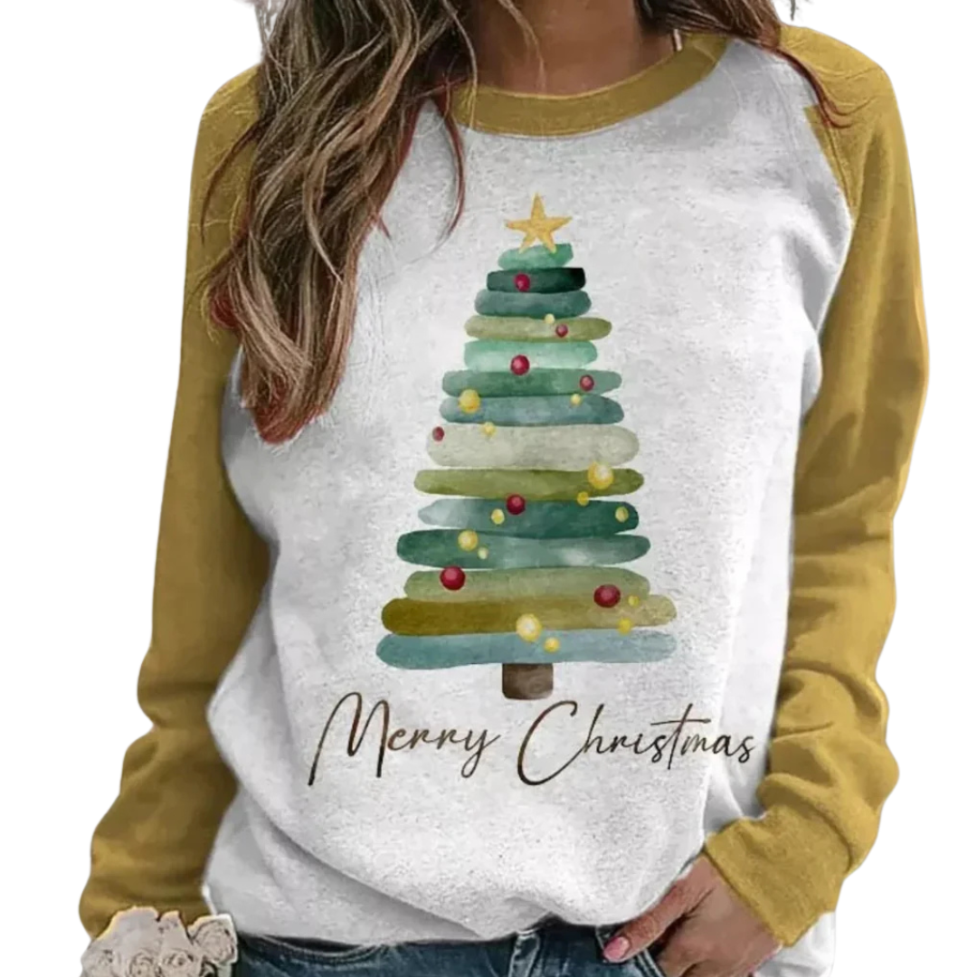 Festliches Print-Sweatshirt für Damen