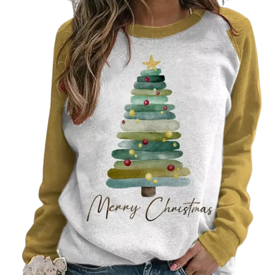 Festliches Print-Sweatshirt für Damen