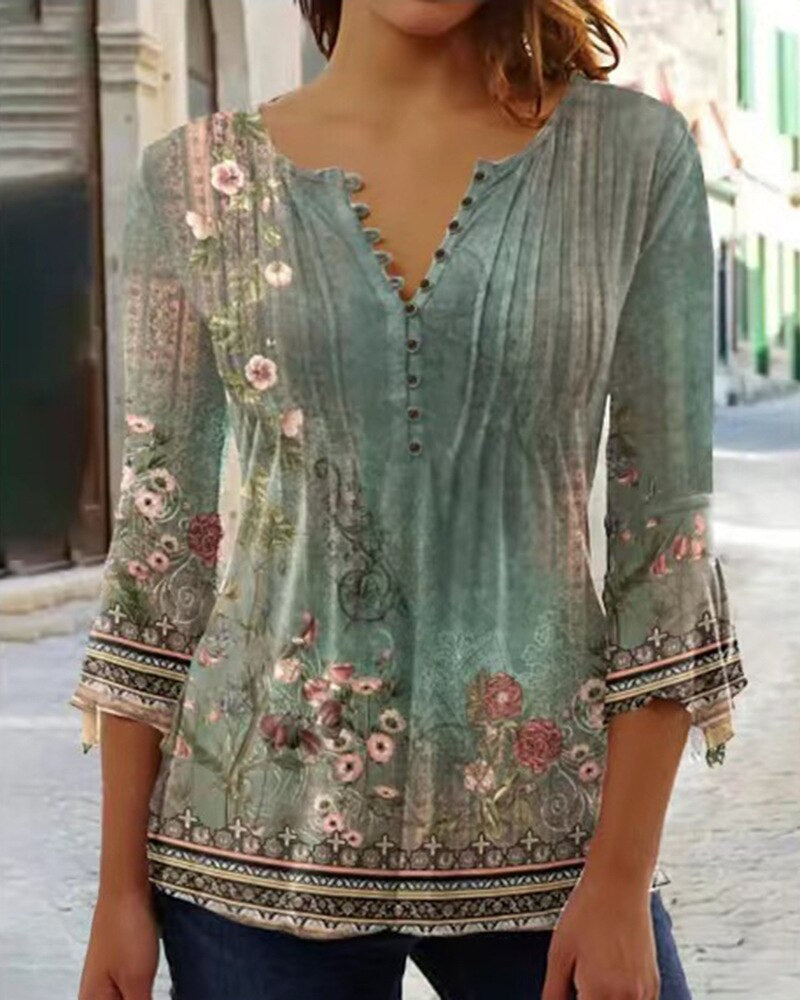 Bluse mit Blumenmuster für Damen